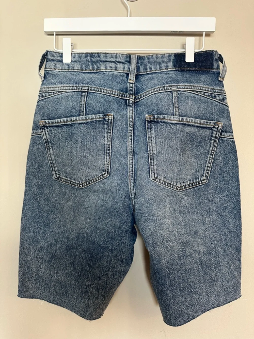 River Island Blue High-Rise Denim Jean Shorts - Picture 5 of 7